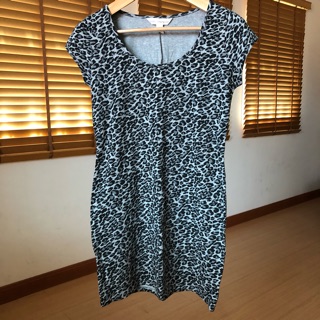 Zara Leopard Print T-Shirt Dress