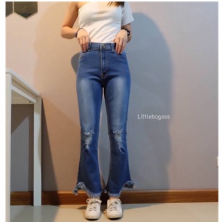 ยีนส์ขาม้า แนวๆผ้าบืดใส่สบาย