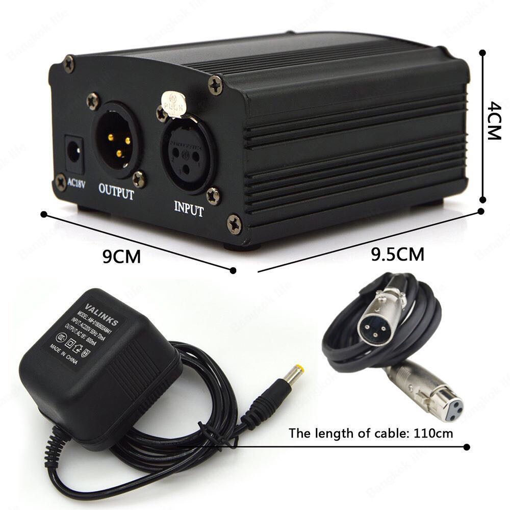 พร้อมส่ง！！ 48v Phantom Power Supply สำหรับไมโครโฟน