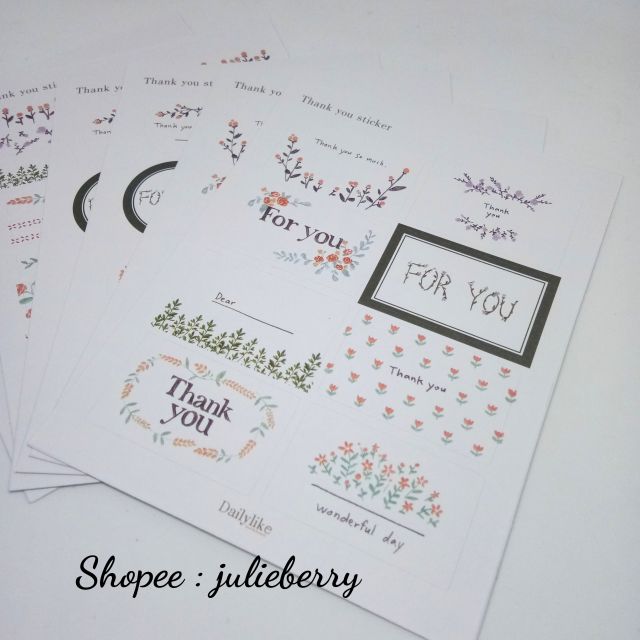 ST002 Thank You sticker สติกเกอร์ขอบคุณ