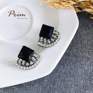 พร้อมส่ง ต่างหูพลอย ตัวเรือนรมดำ งานสวยปังเกินราคา