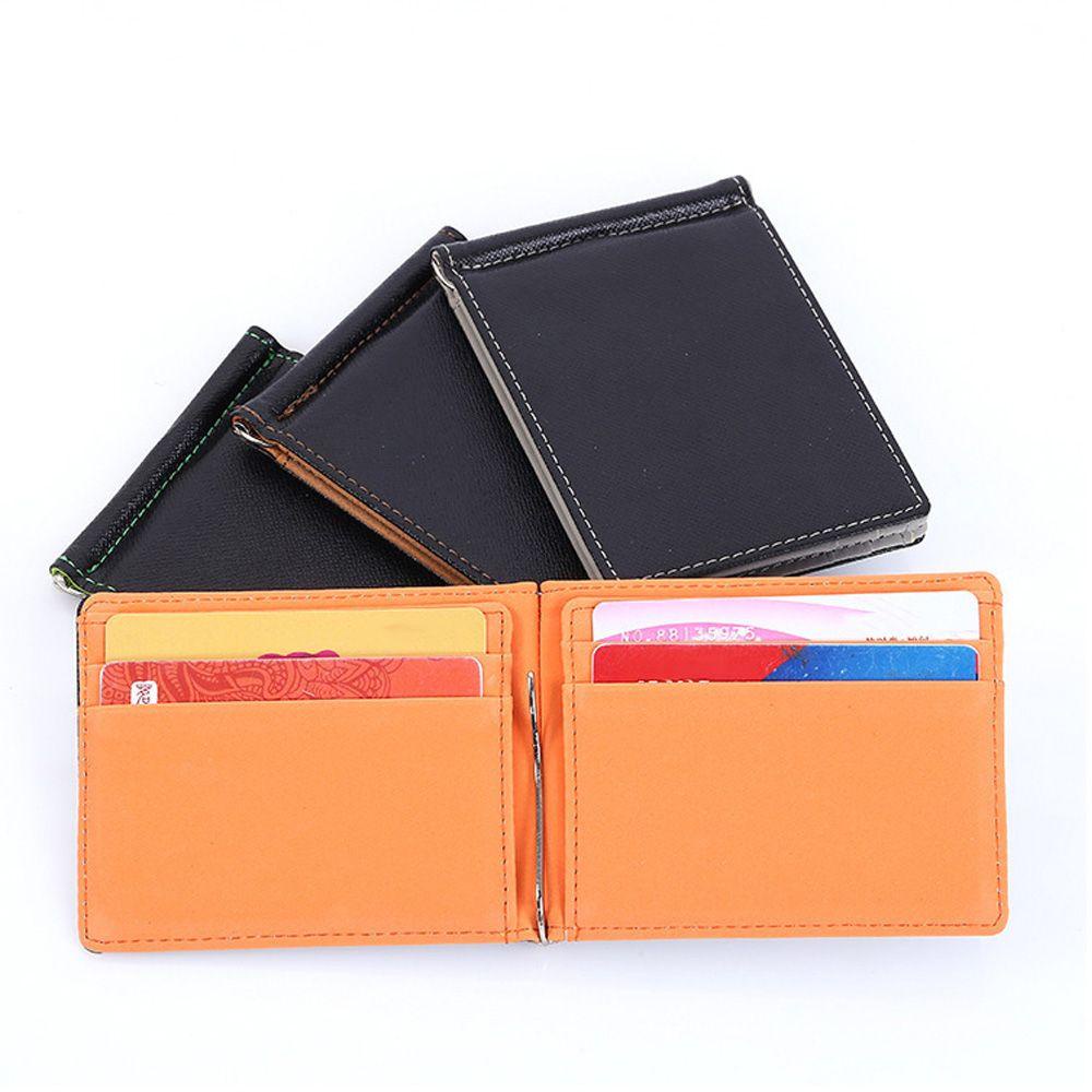 Mh Men Wallet Slim Sollid Thin Wallet บัตรเครดิต Bifold Money Clip
