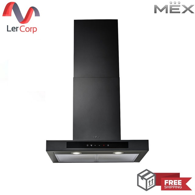 (MEX) เครื่องดูดควันกระโจมทรงกล่อง สีดำ ขนาด 60 ซม. รุ่น K634B60