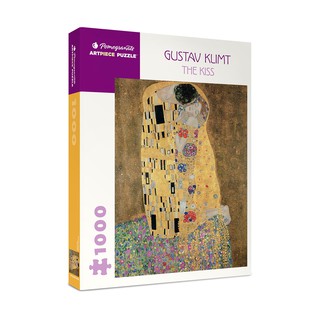 [จัดส่งฟรี] จิ๊กซอว์ Pomegranate ภาพ The Kiss  จิตรกร Gustav Klimt จำนวน 1,000 ชิ้น