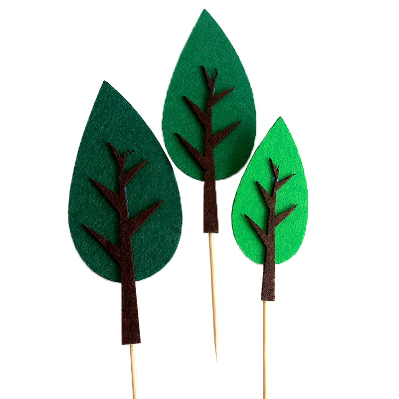 Woodland ป้ายปักหน้าเค้ก รูปต้นไม้ แฮนด์เมด สําหรับตกแต่งหน้าเค้ก ราคา ถูกที่สุด ดีลบีเคเค แกลเลอรีภาพที่ 5