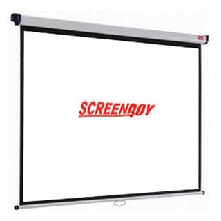 จอฉายภาพ Projector เเบบแขวนมือดึง ยี่ห้อ SCREENBOY ขนาด 180x180 cm