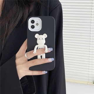 for เคสไอโฟน Case iPhone 13 Pro Max เคส i8 3-in-1 เคสซิลิโคนเหลวแบบนิ่ม 3DViolent Bear พร้อมขาตั้ง กรอบอะคริลิกที่ถอดออกได้ ตัวป้องกันหน้าจอกล้อง เคสไอโฟน7พลัส12 Pro Max เคส iPhone 11 Pro Max เคส iPhone 6 Case