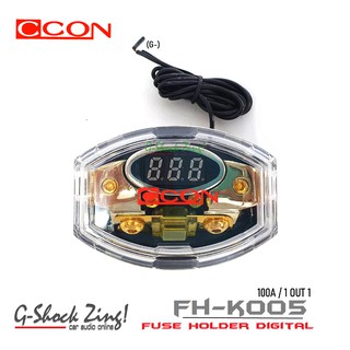 CCON รุ่น FH-K005 Fuse Holder DIGITAL LED Voltage Display ฟิวส์รถยนต์ เครื่องเสียงรถยนต์ กล่องฟิวส์ แบบ 1ออก1