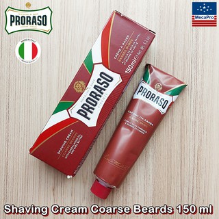 Proraso® Shaving Cream Coarse Beards 150 ml ครีมโกนหนวด สูตรเพิ่มความชุ่มชื้นและบำรุงผิว