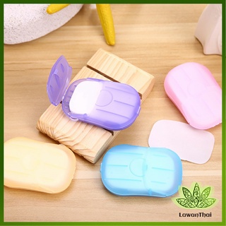 Lawan สบู่เเผ่น แบบพกพา หอมกลิ่นกุหลาบ  Paper soap