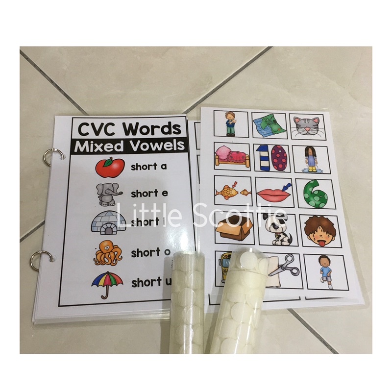 MIXED CVC WORDS DIY หนังสือกิจกรรม