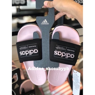 Adidas Adilette Comfort 💯✅ สีชมพูคาดดำ