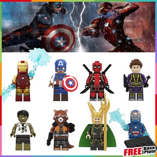 ฟิกเกอร์ Iron Man Deadpool Hawkeye Hulk Super Heros Loki Iron Patriot Rocket Raccoon ขนาดเล็ก PG8271