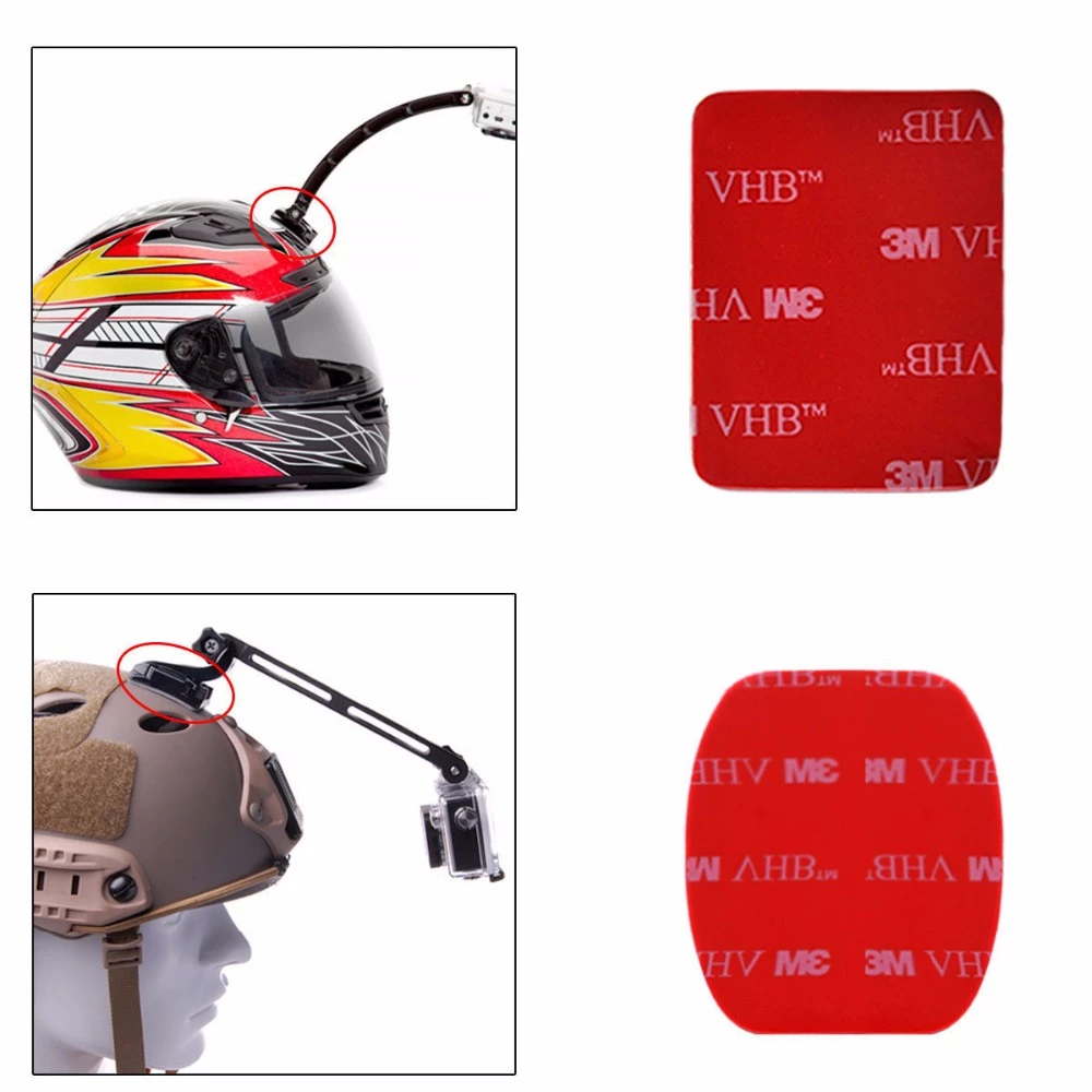 ฐานติดหมวกกันน็อค พร้อมแผ่นกาว 3M (2 Flat + 2 Curve) thumbnail 3