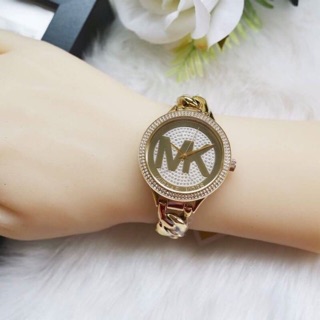 นาฬิกา Michael Kors MK3474 Goldtone Slim Runway Chain Link Watch ของแท้