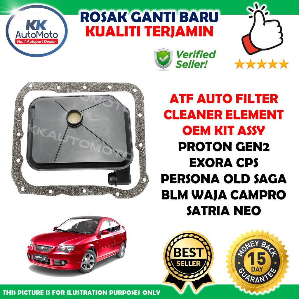 Proton Gen2 Exora CPS Persona Old Saga BLM Waja Campro Satria Neo ATF Auto Filter Cleaner Element OE