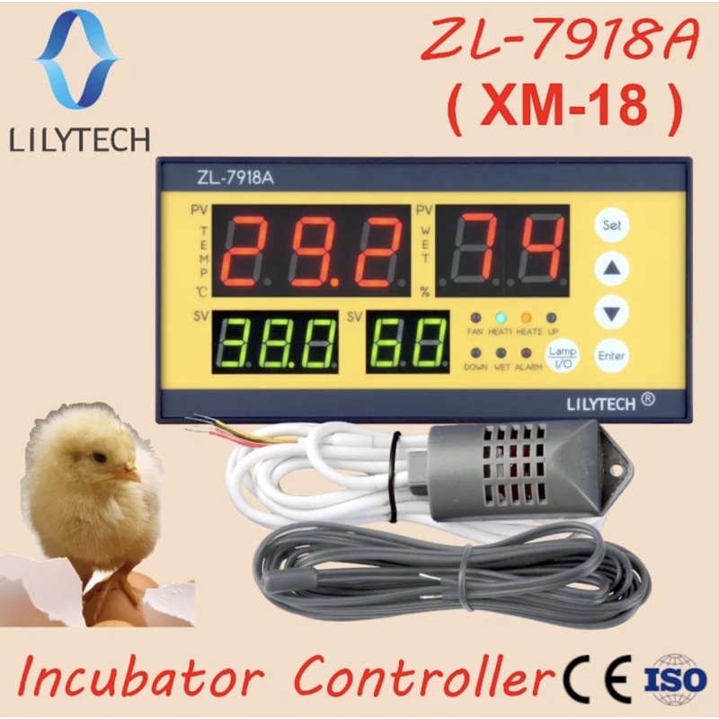 (พร้อมส่งในไทย) Lilytech ZL-7918A ตัวควบคุมความชื้นและอุณหภูมิ