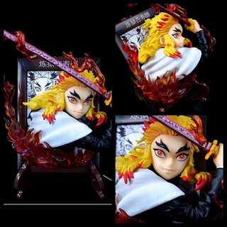 โมเดลฟิกเกอร์ PVC อนิเมะ Demon Slayer Breath of Flame Rengoku Kyoujurou ขนาด 13 ซม. ของเล่นสะสม สําหรับเด็ก