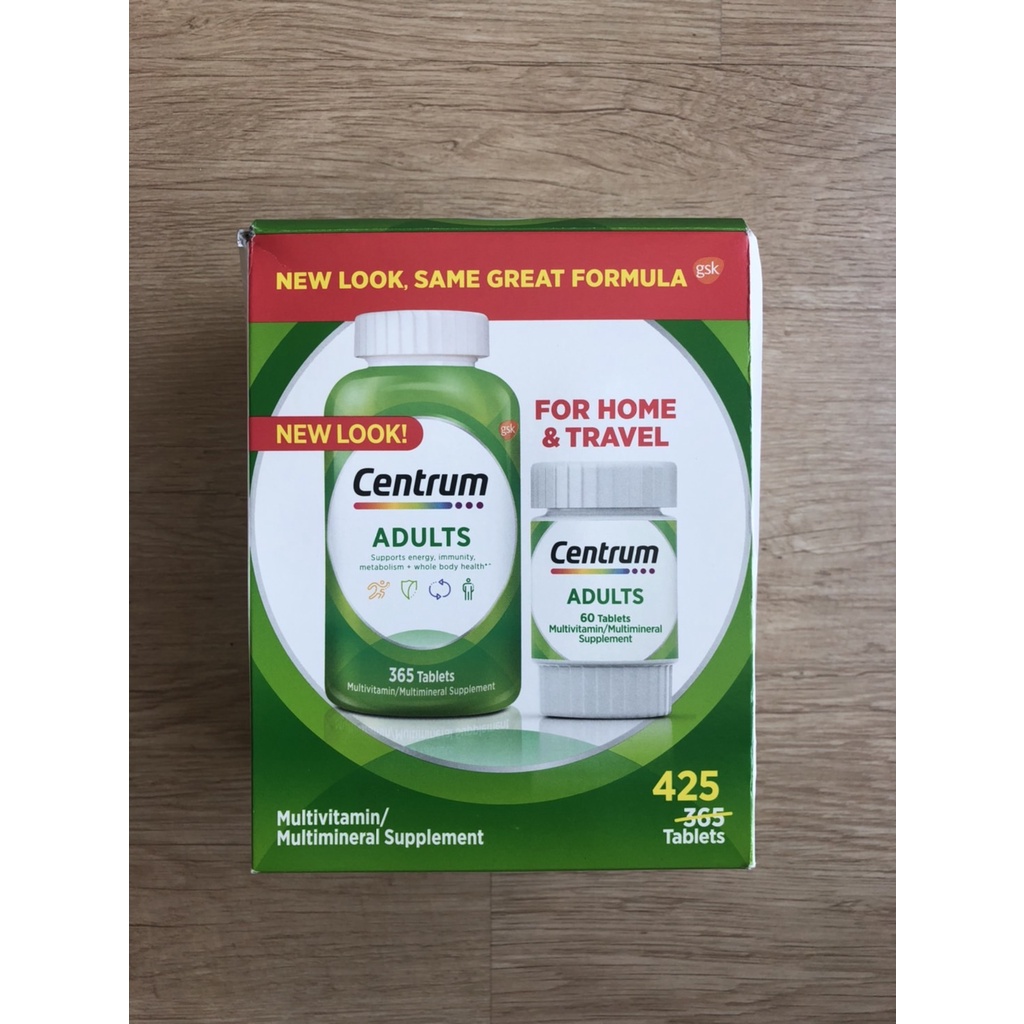 วิตามินสำหรับผู้ใหญ่ Centrum Adults Multivitamin, 365 Tablets /60