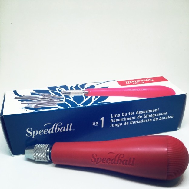 Speedball 4131 Linoleum Cutter  – 5 Assorted Lino Cutters Includes Plastic Storage Handle, Made in t