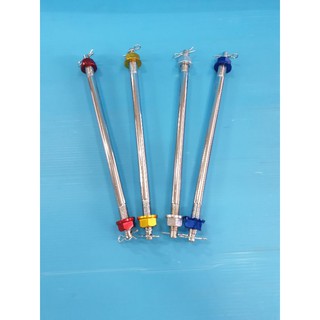 แกนล้อหน้า mio,fino,sparkz,spark135,rc100 แกน10mmยาว20cm เหล็กชุบหัวน้อตสี