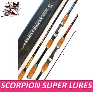 BPFSEP45 ลด45.-SCORPION SUPER LURES คันสปินนิ่งขนาดยาว 6.6 ฟุต 2 ท่อน เวท 4-12 lb.