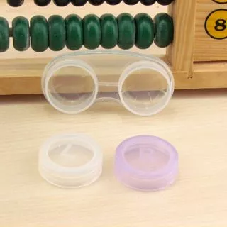 ตลับคอนแทคเลนส์​ สีชมพู/ม่วง​ ใส​ คละสี