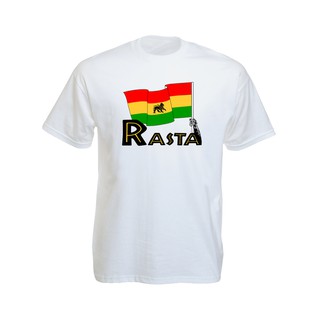 เสืือยืดราสต้า Tee-Shirt Green Yellow Red Lion Rasta Flag เสื้อยืดสีดำสกรีนลายสิงโตสีดำบนพื้นหลัง ธงสีสัญลักษณ์ราสต้า