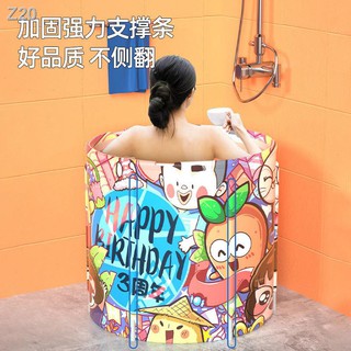 Bubble Meow พับ Thicken Bath Barrel Bath Barrel ผู้ใหญ่ในครัวเรือน Bathing Bath Barrel ผู้ใหญ่ Bath Tub อ่างอาบน้ำพลาสติ