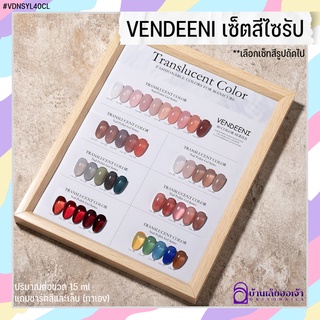 VENDEENI เซ็ทสีเจลไซรัป 5 สี แถมชาร์ตกรอบไม้+เล็บปลอม