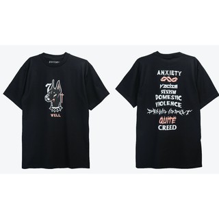 เสื้อยืดพิมพ์ลายQWT53-1 HOUND BLACK ดำ