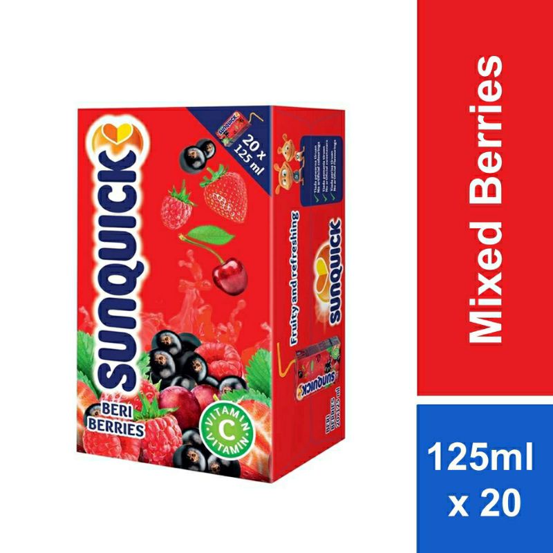 Sunquick Fruit Drink - Mixed Berries,Orange,Mango &amp; Apple (20 x 125ml)