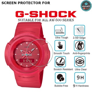 Casio G-Shock AW-500 SERIES 9H ฝาครอบป้องกันหน้าจอนาฬิกา AW500 กระจกนิรภัยแข็ง ป้องกันรอยขีดข่วน