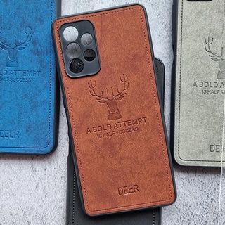 เคส Samsung Galaxy A53 | A03s | A52s | A52 4g 5g ขอบยาง ผ้ายีนส์ ลาย กวาง สวย ไม่เป็นรอยนิ้วมือ เคสงานสวย งานแท้