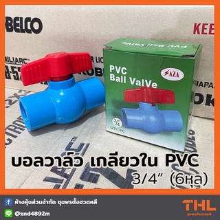 บอลวาล์ว เกลียวใน PVC 3/4 นิ้ว พีวีซี วาล์วน้ำ Ball Valve