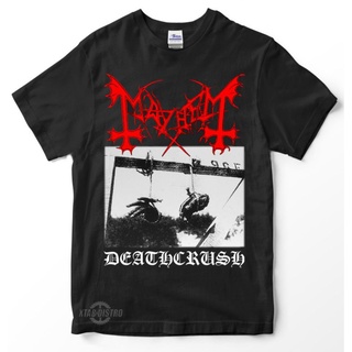 เสื้อโอเวอร์ไซ - พรีเมี่ยมทําร้ายร่างกายDeathcrushเสื้อโกธิคBlackmetalคอกลมเสื้อยืดหลวมผู้ชายแขนสั้