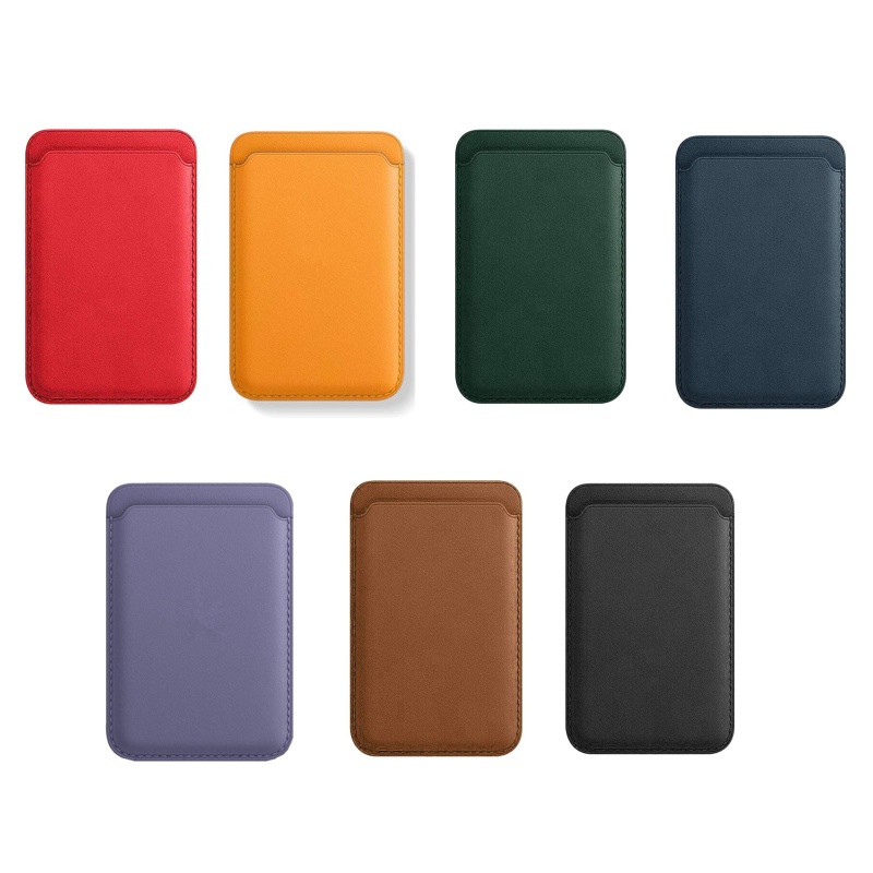 QUIM Magnetic Card Wallet Holder ได้อย่างง่ายดายถือ 3 การ์ด PU Leather Wallets Cards Sleeve