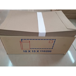 ซองน้ำตาล ซองเอกสาร 10×15×110/250 ตราเครื่องบิน ยกกล่อง(250ซอง)