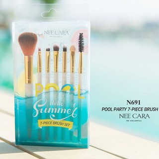 *Sale* ชุดแปรงแต่งหน้า 7-Piece Brush N691 Nee Cara HELLO SUMMER Pool Party