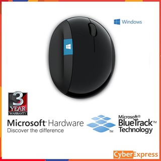 Microsoft Sculpt Ergonomic Mouse (MCS-L6V-00006) ไมโครซอฟท์ เม้าส์สุขภาพ ไร้สาย- Black (สีดำ) - รับประกัน 3 ปี