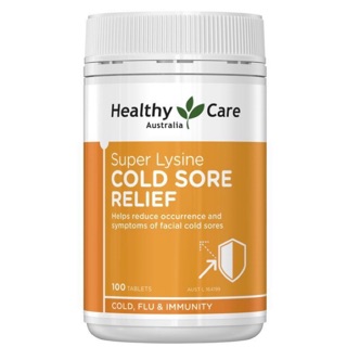 Healthy Care Super Lysine Cold Sore Relief 1000mg 100 Tablets