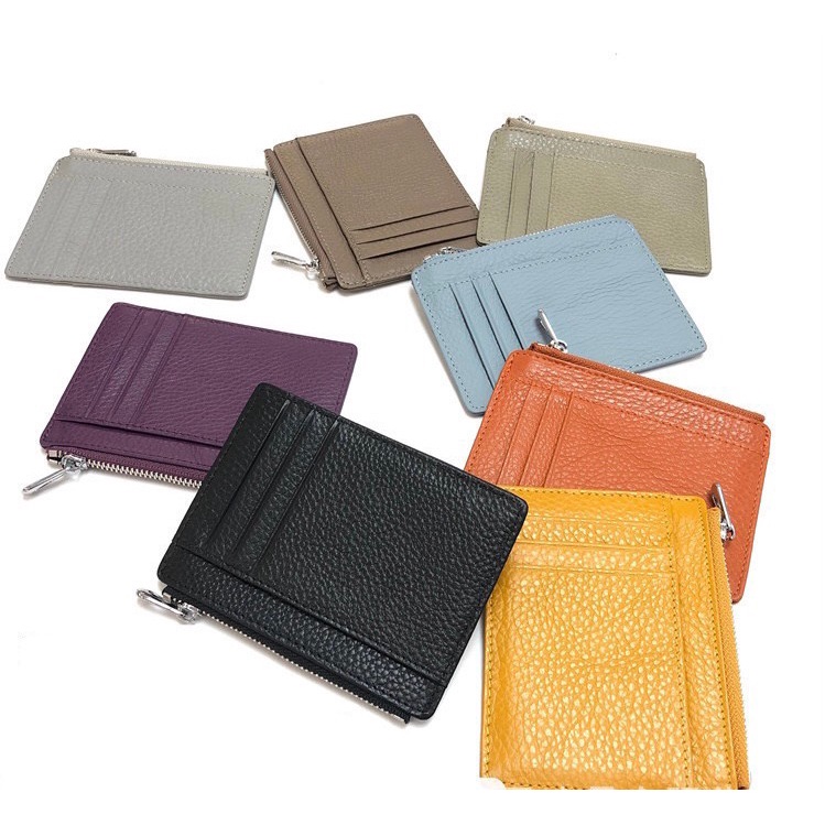 กระเป๋าใส่บัตรหนังแท้ 22 สี Genuine Leather หนังสวย W037