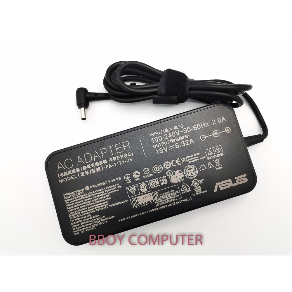 ASUS Adapter อะแดปเตอร์ ของแท้ ASUS 19V 6.32A 120W หัวเข็มขนาด 4.5  3.0 MM ASUS A570Z F570Z K570Z R5
