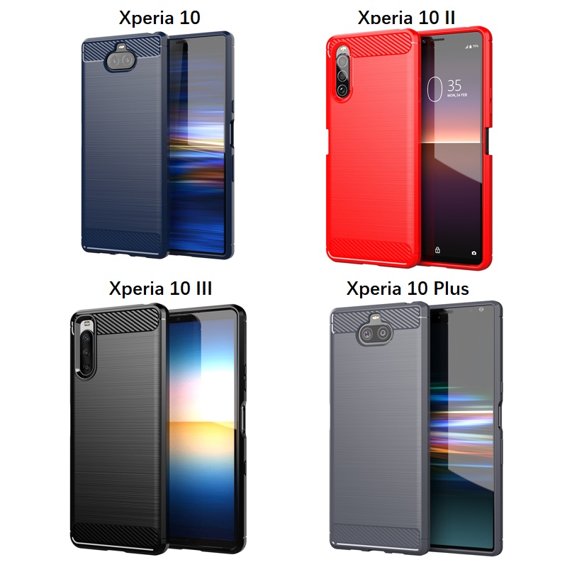 เคสโทรศัพท์มือถือ แบบนิ่ม ลายคาร์บอน สําหรับ Sony Xperia XZ3 Xperia 1 II III Xperia 5 II II Xperia 10 II III Xperia 1 5 10 III XZ3