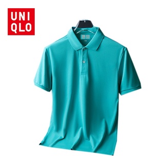 พร้อมส่ง UNIQLO เสื้อยืดโปโล แบบนิ่ม ระบายอากาศ แห้งเร็ว ใส่สบาย สําหรับผู้ชาย