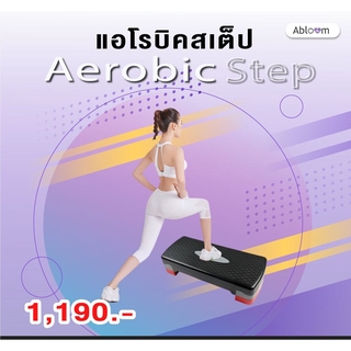 📍Aerobic Step สเต็ป เต้น แอโรบิค 10 - 15 ซม. Body Stepper (สีดำ)