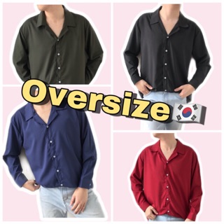 เสื้อเชิ้ตแขนยาวทรงOversize สไตล์เกาหลี เสื้อเชิ้ตผู้ชายแขนสั้น เสื้อเชิ้ตแขนสั้น (รูปถ่ายจากสินค้าจริง)