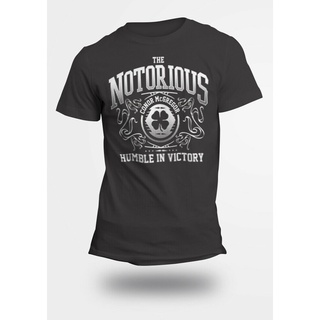 เสื้อยืดสีขาวเสื้อยืด ผ้าฝ้าย แบบนิ่ม พิมพ์ลาย Mcgregor The Notorious Humble In Victory แฟชั่นฤดูร้อน สําหรับผู้ชายS-4XL