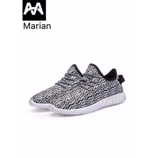 Marian รองเท้า รองเท้าผ้าใบผู้ชาย No.A003 - Gray+ Black