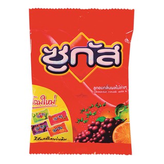 ซูกัส ลูกอมกลิ่นผลไม้ต่างๆ (100 เม็ด) Sukus, various fruit flavored candies (100 tablets)